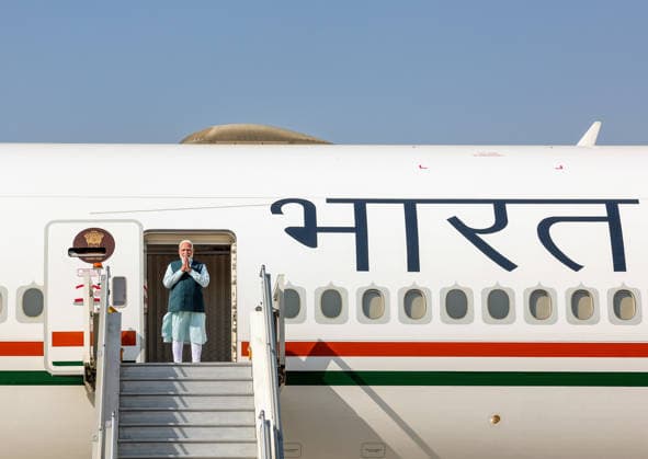 Indien, Narendra Modi Abreise zu Staatsbesuchen in verschiedenen Ländern