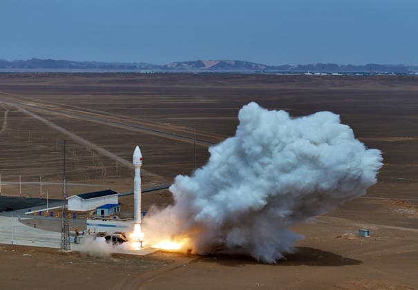 China, Start einer Lijian-1 Y13 Rakete in Jiuquan