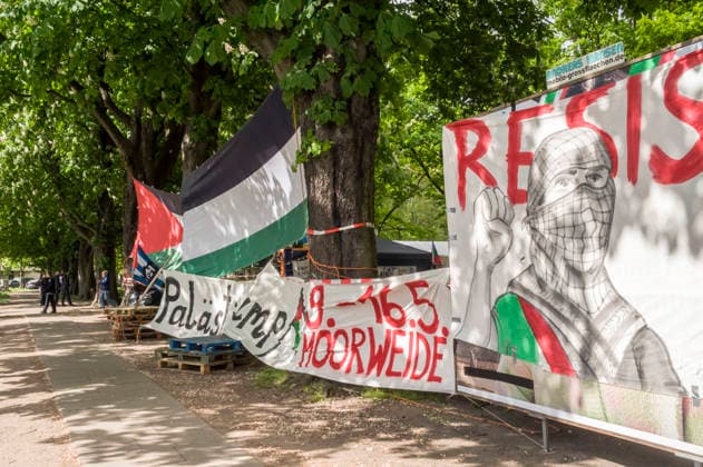 Hamburg, Palästina-Camp auf der Moorweide