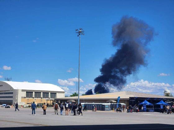 USA, Crash bei Flugshow auf der Mountain Home Air Force Base in Idaho