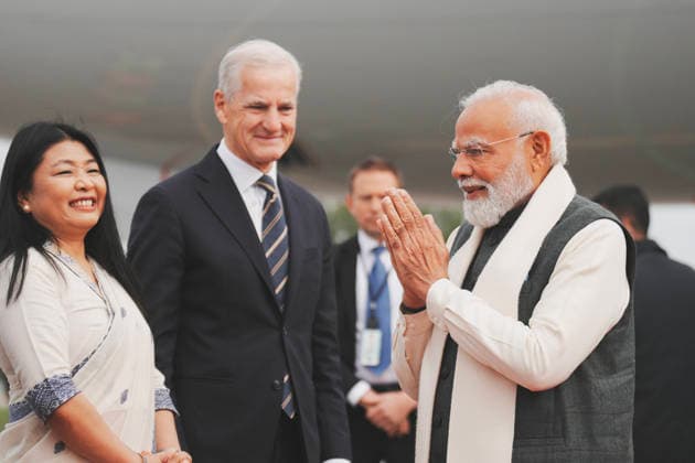 Norwegen, Besuch von Narendra Modi