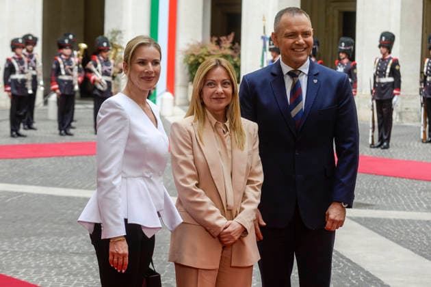 Rom, Giorgia Meloni empfängt Karol Nawrocki