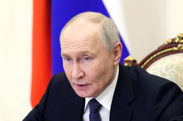 Russland, Wladimir Putin Videokonferenz in Moskau