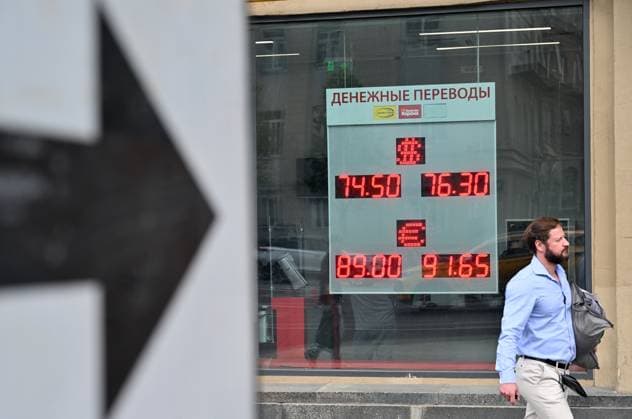 Russland, Rubel-Wechselkurse in Moskau