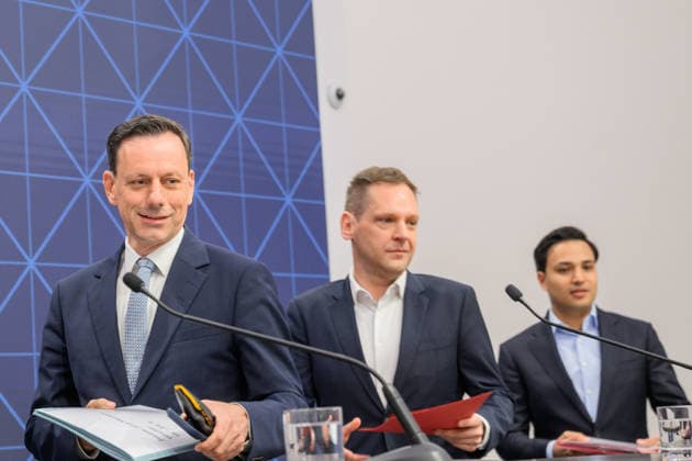 Österreich, Pressekonferenz der Klubobleute der Regierungsfraktionen zur Plenarvorschau in Wien