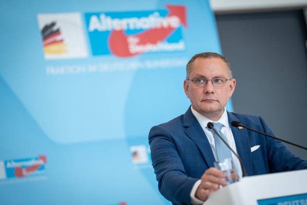 Berlin, AfD-Pressekonferenz mit Alice Weidel und Tino Chrupalla