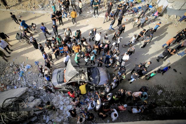 Nahostkonflikt, Gaza, Schäden durch israelischen Angriff auf Gaza-Stadt