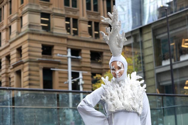 Australien, Protest gegen den Exporte lebender Wildkorallen aus dem Great Barrier Reef in Sydney