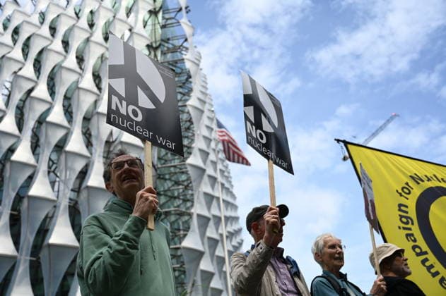Großbritannien, Protest gegen Nuklearwaffen in London