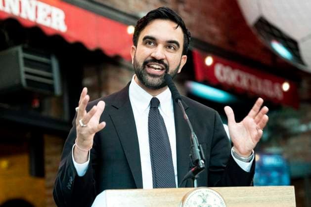 USA, Zohran Mamdani Pressekonferenz zu den Tickets für die FIFA WM 2026 in New York