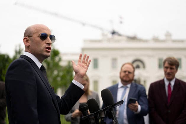 USA, Stephen Miller Pressestatement in Washington