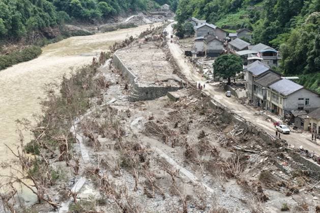 China, Unwetter und Überschwemmungen in Hunan