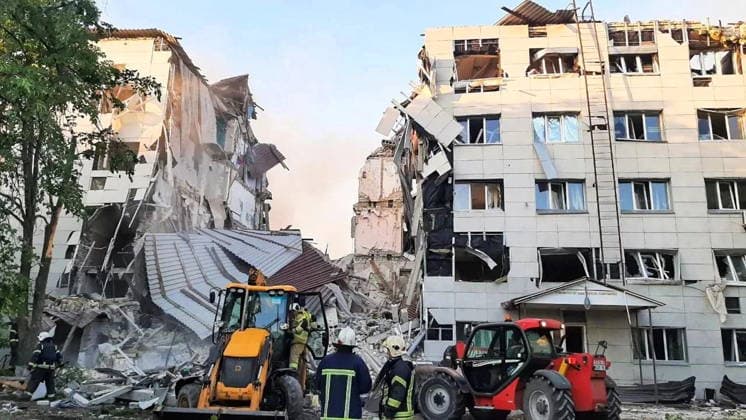 Ukraine-Krieg, Schäden nach Drohnenangriff auf Starobelsk