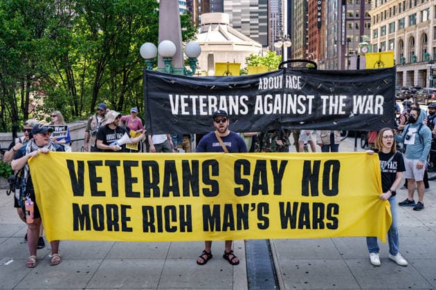 USA, Anti-Kriegs-Protest von US-Veteranen am Memorial Day in Chicago
