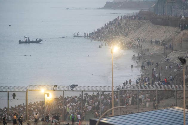 Spanien, Migranten in Ceuta