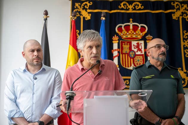 Spanien, Migranten in Ceuta, Pressekonferenz Innenminister Fernando Grande Marlaska