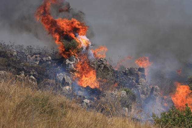 Italien, Waldbrände auf Sizilien