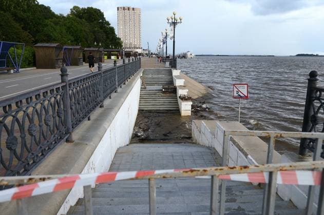 Russland, Amur Hochwasser