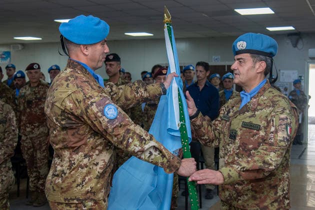 Libanon, Übergabezeremonie des italienischen UNIFIL-Kontingents in Shama