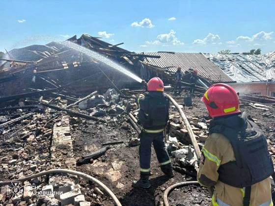 Ukraine-Krieg, Schäden nach russischem Raketenangriff in Balaklija