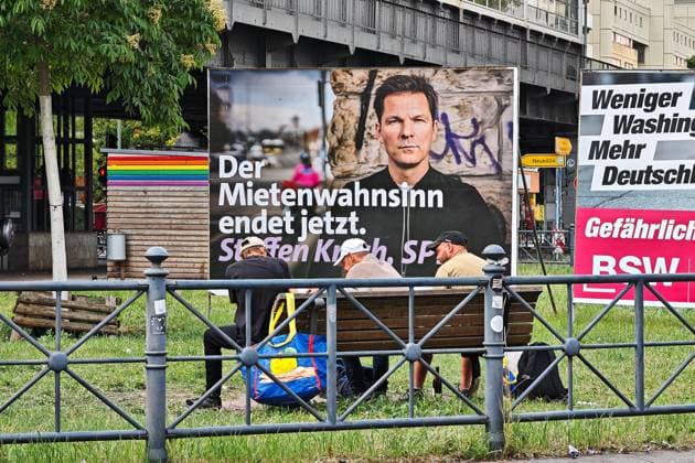 Berlin, Wahlplakate zur Abgeordnetenwahl