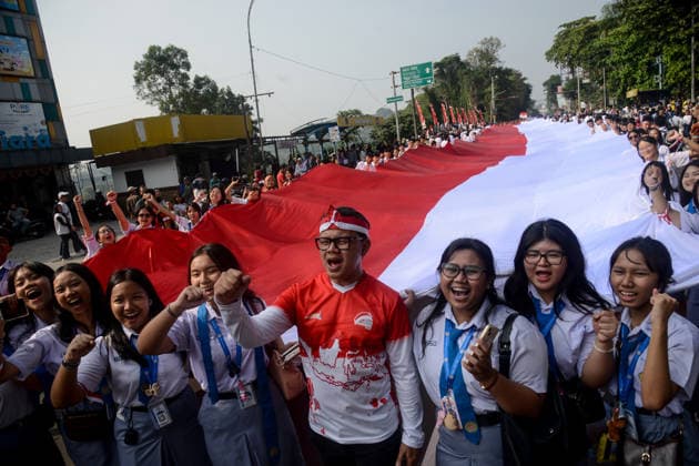 Indonesien, Merah Putih Parade in Bogor