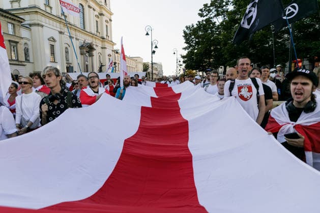 Russland, Jahrestag der Präsidentschaftswahlen von Belarus in Warschau