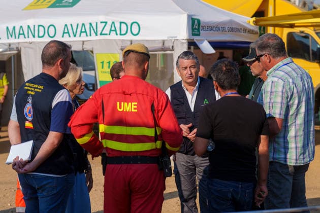 Spanien, Waldbrand in Niebla, Provinz Huelva
