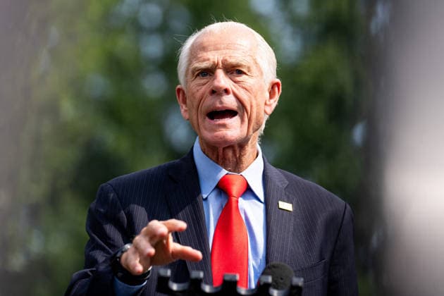 USA, Peter Navarro Pressestatement in Washington