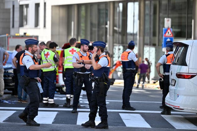 Belgien, Gasexplosion in Gebäude in Brüssel