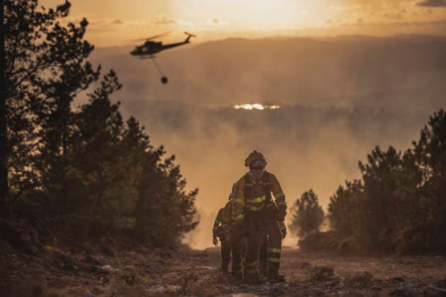 Spanien, Waldbrand in Lousame