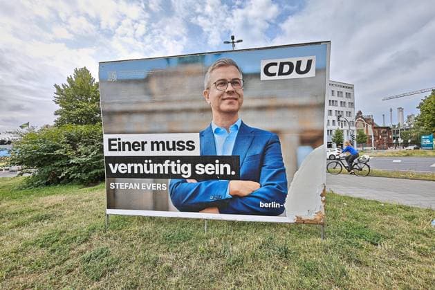 Berlin, Wahlplakate zur Berliner Abgeordnetenhauswahl