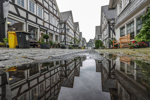 NRW, Regenfälle im Siegerland