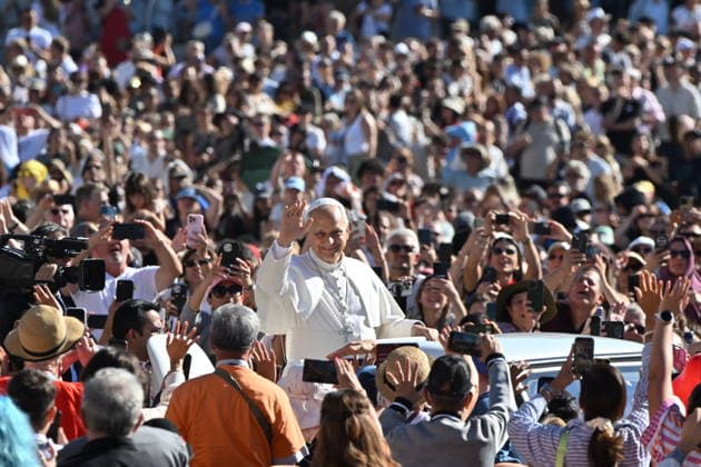 Vatikan, Papst Leo XIV. während Generalaudienz