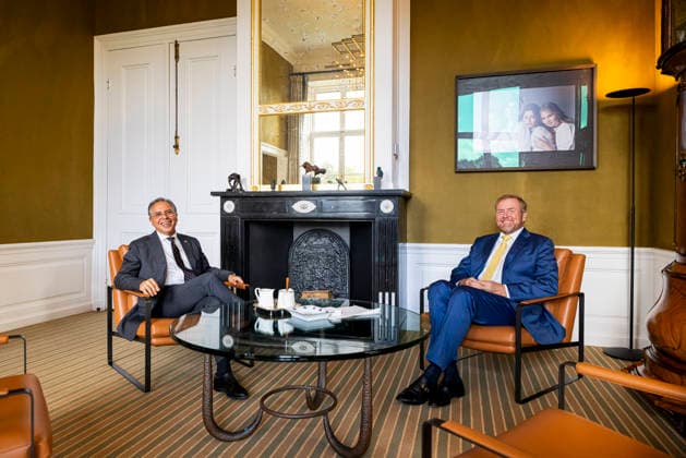 Royals, König Willem-Alexander der Niederlande empfängt Mauritsz de Kort in Den Haag