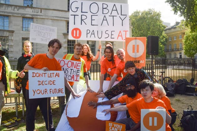 Großbritannien, Demonstration für ein internationales KI-Moratorium in London
