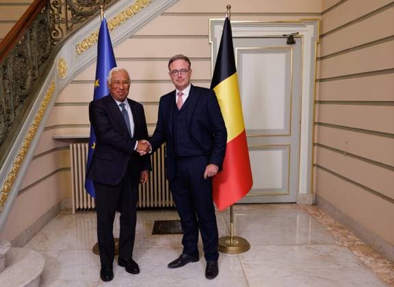 Belgien, Bart de Wever empfängt Antonio Costa in Brüssel
