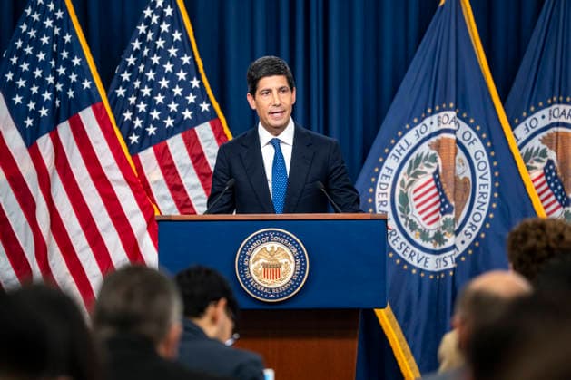 USA, Kevin Warsh Pressekonferenz in Washington