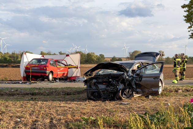 Rheinland-Pfalz, Tödlicher Frontalzusammenstoß auf der L395 bei Worms