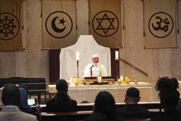 USA, Gedenken an in Gaza getötete Kinder im United Nation Church Center in New York