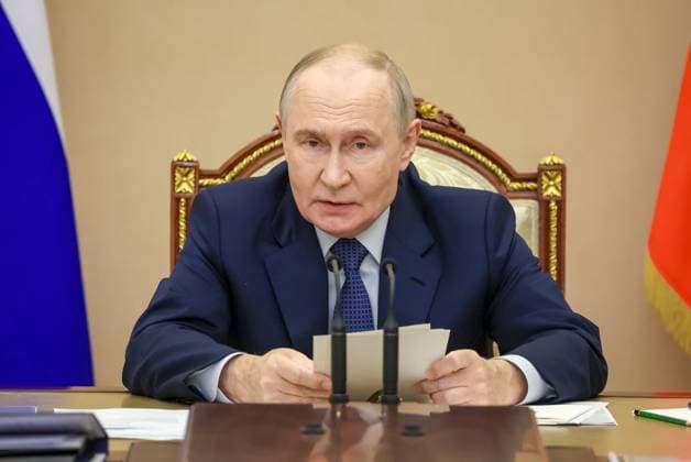 Russland, Wladimir Putin leitet Wirtschaftssitzung im Kreml in Moskau