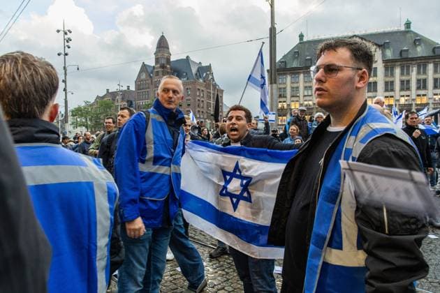 Niederlande, Pro-israelische Demonstration und Gegendemonstration in Amsterdam
