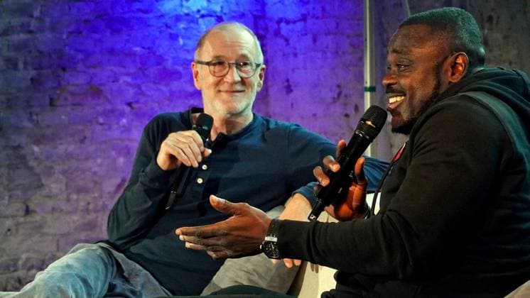 Celebrity, Gerald Asamoah bei Gesprächsreihe Heimat Ruhr II - Vor Ort mit Peter Lohmeyer in Gelsenkirchen