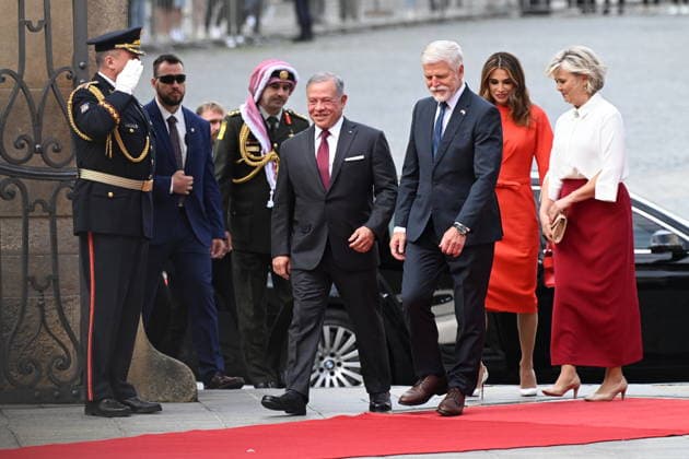 Prag, Petr Pavel empfängt König Abdullah II. von Jordanien