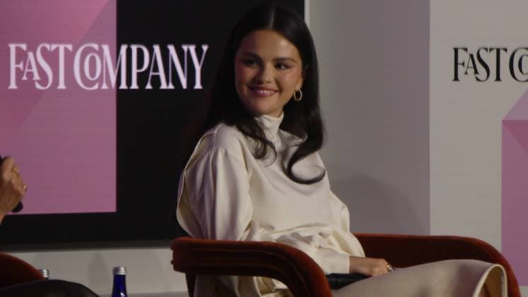 Celebrity, Selena Gomez wirbt für den Rare Impact Fund beim Fast Company Innovation Festival in New York