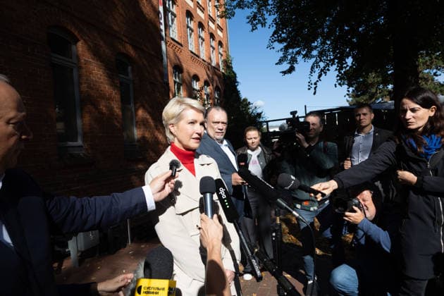 Landtagswahl in Mecklenburg-Vorpommern, Manuela Schwesig Stimmabgabe in Schwerin