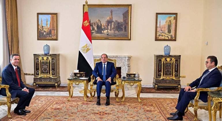 Kairo, Abdel Fattah al-Sisi empfängt John Ratcliffe