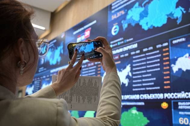 Russland, Stimmenauszählung bei Staatsduma-Wahl