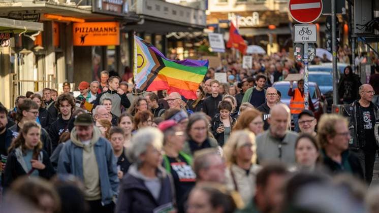 NRW, Demonstration Bochum bleibt bunt