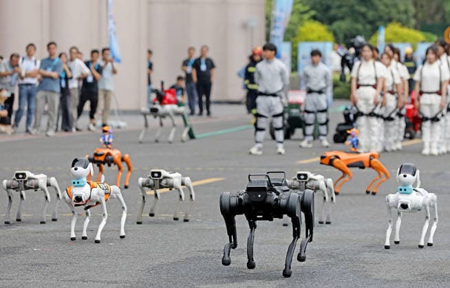 China, Hangzhou, erste Ausstellung für intelligente Roboter-Anwendungsfähigkeiten